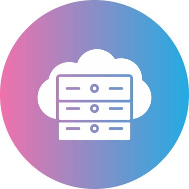 Bulut. Web simgesi basit illüstrasyon