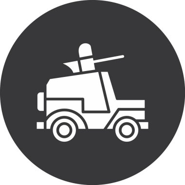 Araba simgesinin vektör illüstrasyonu