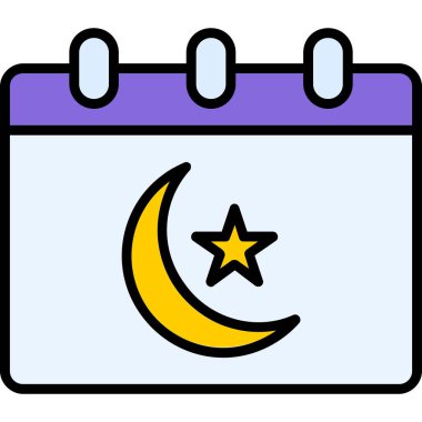 gece takvimi simgesi, özet biçimi