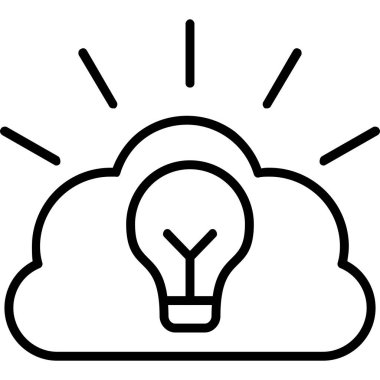 Bulut hesaplama simgesi vektör illüstrasyonu