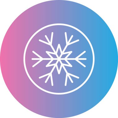 Eşsiz kar tanesi vektör çizgisi simgesi