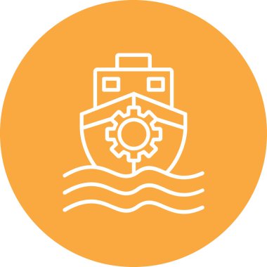 Bir gemi simgesinin vektör çizimi