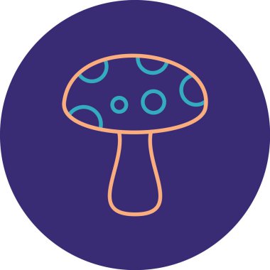 Mantar. Web simgesi basit illüstrasyon