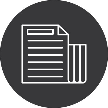 Belge simgesinin vektör illüstrasyonu