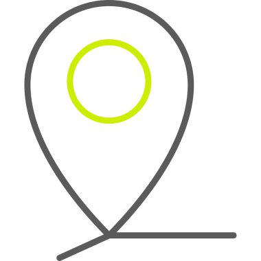 konum imleci pin simgesi ana hat biçiminde