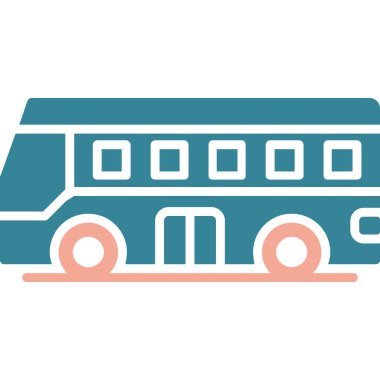 Otobüs. Web simgesi basit illüstrasyon