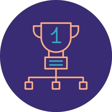 Kupa. Web simgesi basit illüstrasyon