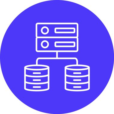 veritabanı. Web simgesi basit illüstrasyon