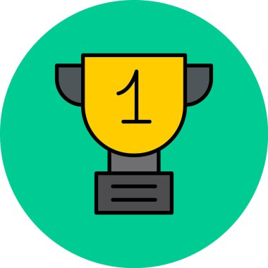 kupa ikonu vektör illüstrasyonu