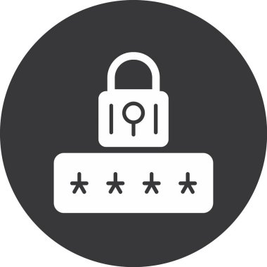 Kilit. Web simgesi basit illüstrasyon