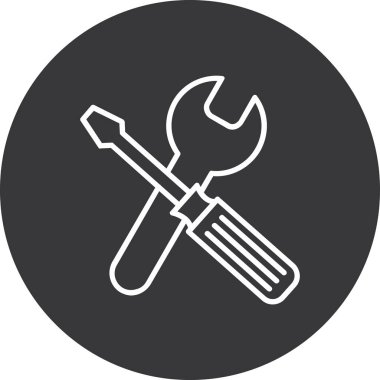 İngiliz anahtarı. Web simgesi basit illüstrasyon