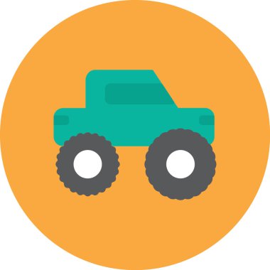 Bir traktör simgesinin vektör illüstrasyonu