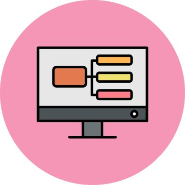 Bilgisayar. Web simgesi basit illüstrasyon