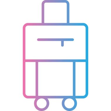 bagaj. Web simgesi basit illüstrasyon