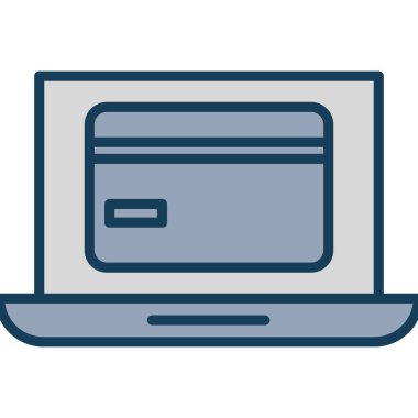 Dizüstü bilgisayar simgesi vektör çizimi