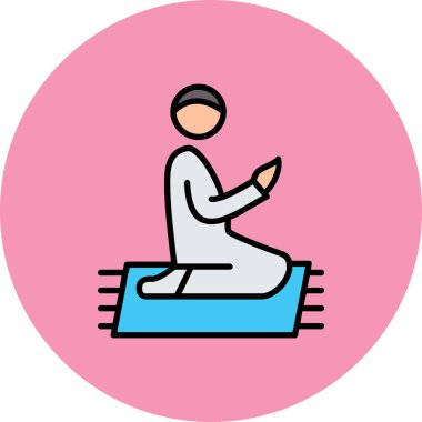 Yoga pozisyonundaki bir adamın vektör illüstrasyonu