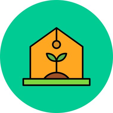 Bir ev simgesinin vektör illüstrasyonu