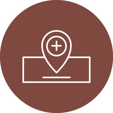 konum haritası simgesi, vektör illüstrasyonu