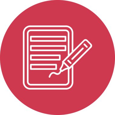 Kalem. Web simgesi basit illüstrasyon