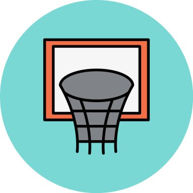 Basketbol ikonunun vektör illüstrasyonu