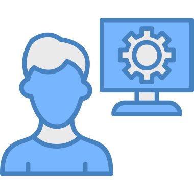 Müşteri desteği. Web simgesi vektör illüstrasyonu