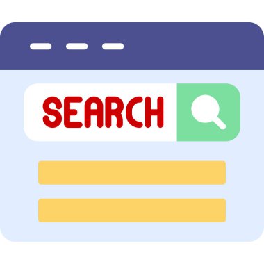 Web tasarım şablonu dijital arama vektörü