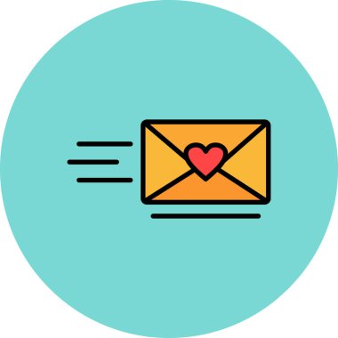 aşk harfi vektör çizimi