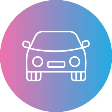 Araba simgesinin vektör illüstrasyonu