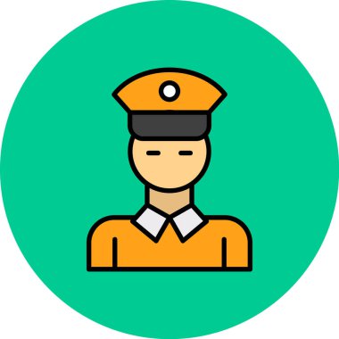 polis simgesi vektör illüstrasyonu