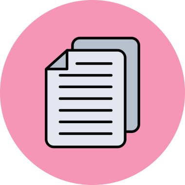 belge simgesi vektör illüstrasyonu