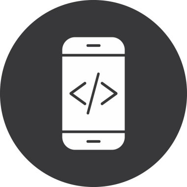 Cep telefonu. Web simgesi basit illüstrasyon