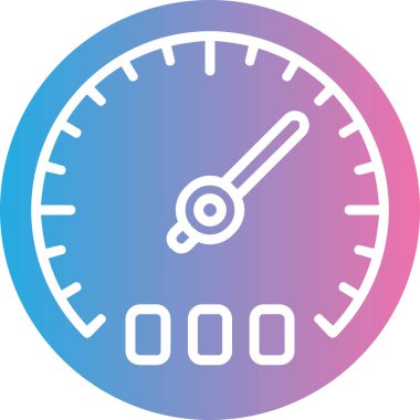 otomobil hız göstergesi simgesi ana hat biçiminde