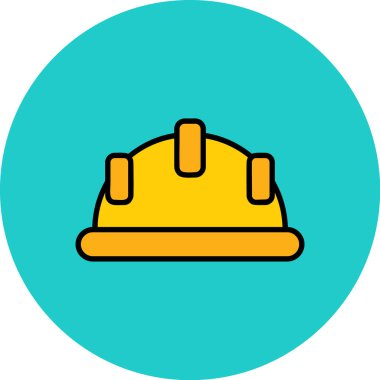 Kask simgesi vektör illüstrasyonu