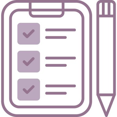 Kontrol listesi. Web simgesi basit illüstrasyon