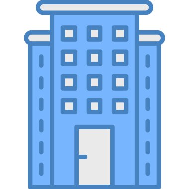 Bina. Web simgesi basit illüstrasyon