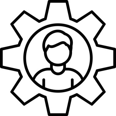 avatar erkek insan simgesi ana hat biçiminde