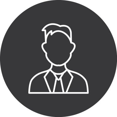 iş adamı avatar simgesi özet tarzı