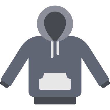 Kapüşonlunun Vektör İllüstrasyonu, Basit Simge