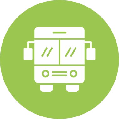 Otobüs. Web simgesi basit illüstrasyon