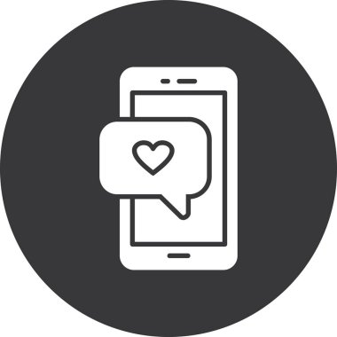 Mobil sohbet vektör simgesi