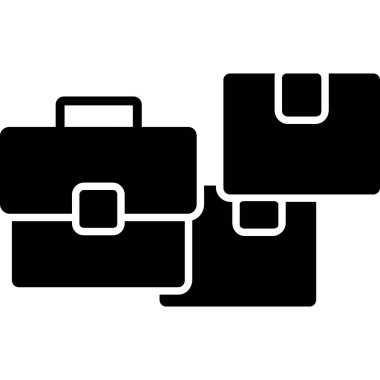 evrak çantası simgesi, vektör illüstrasyonu