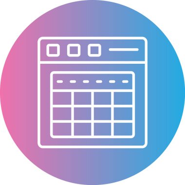 Takvim simgesinin vektör illüstrasyonu