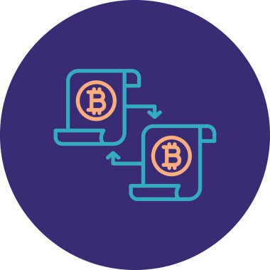 Bitcoin simgesi vektör illüstrasyonu