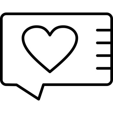 Aşk kalp vektör simgesi