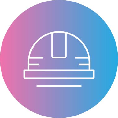 Miğfer. Web simgesi basit illüstrasyon