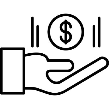 Dolar simgesi vektör illüstrasyonu