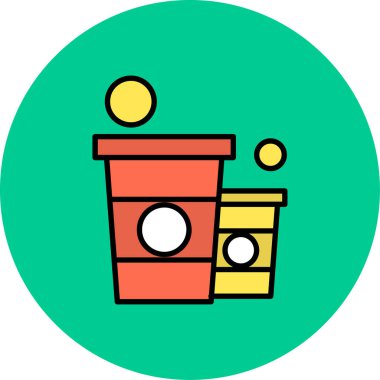 Bir kahve simgesinin vektör çizimi