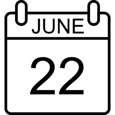 2 Haziran 20 takvim çizelgesi simgesi