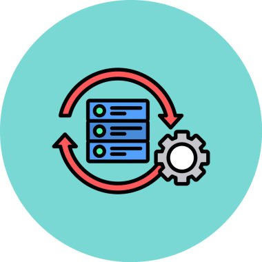 veri paylaşım simgesi vektör illüstrasyonu