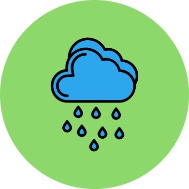 Bulut simgesi vektör illüstrasyonu